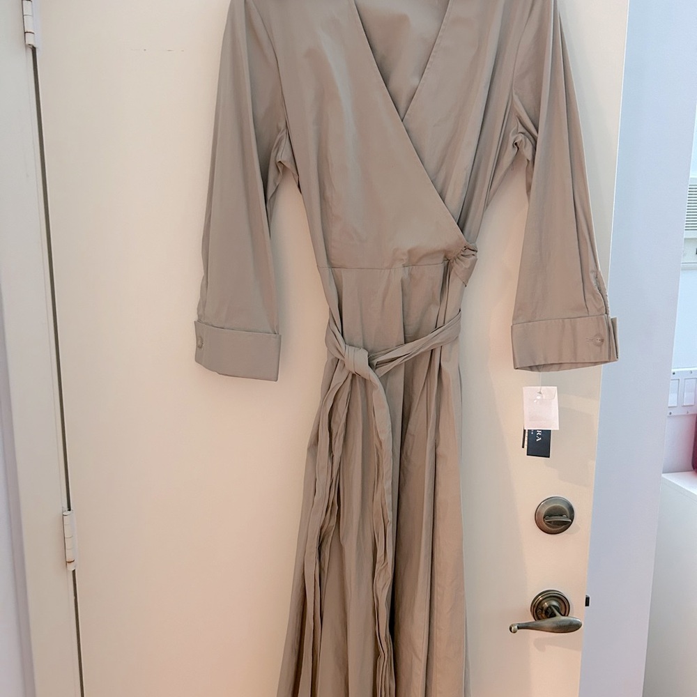 NEW Beige wrap dress Size 10